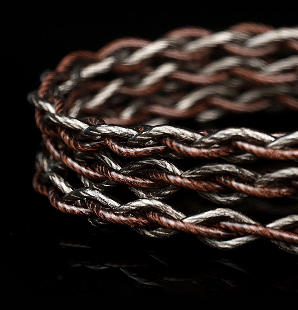 4 core silver-plated copper wounded and oxygen-free copper braided cable