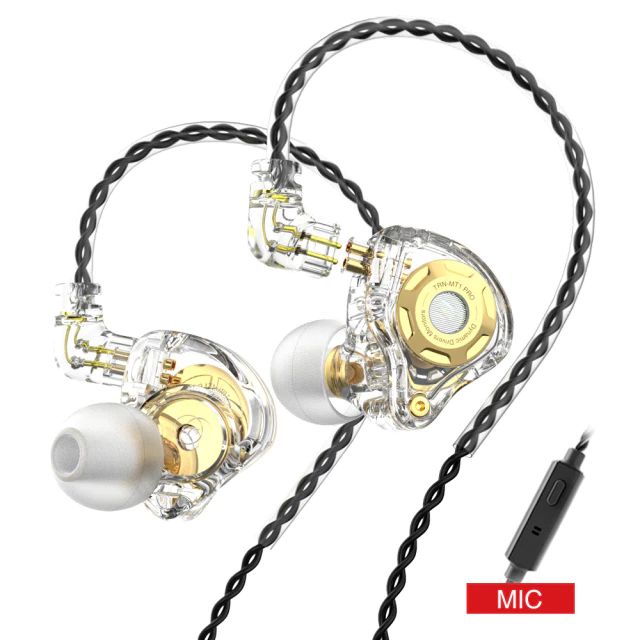 TRN MT1 Pro Transparent White with mic