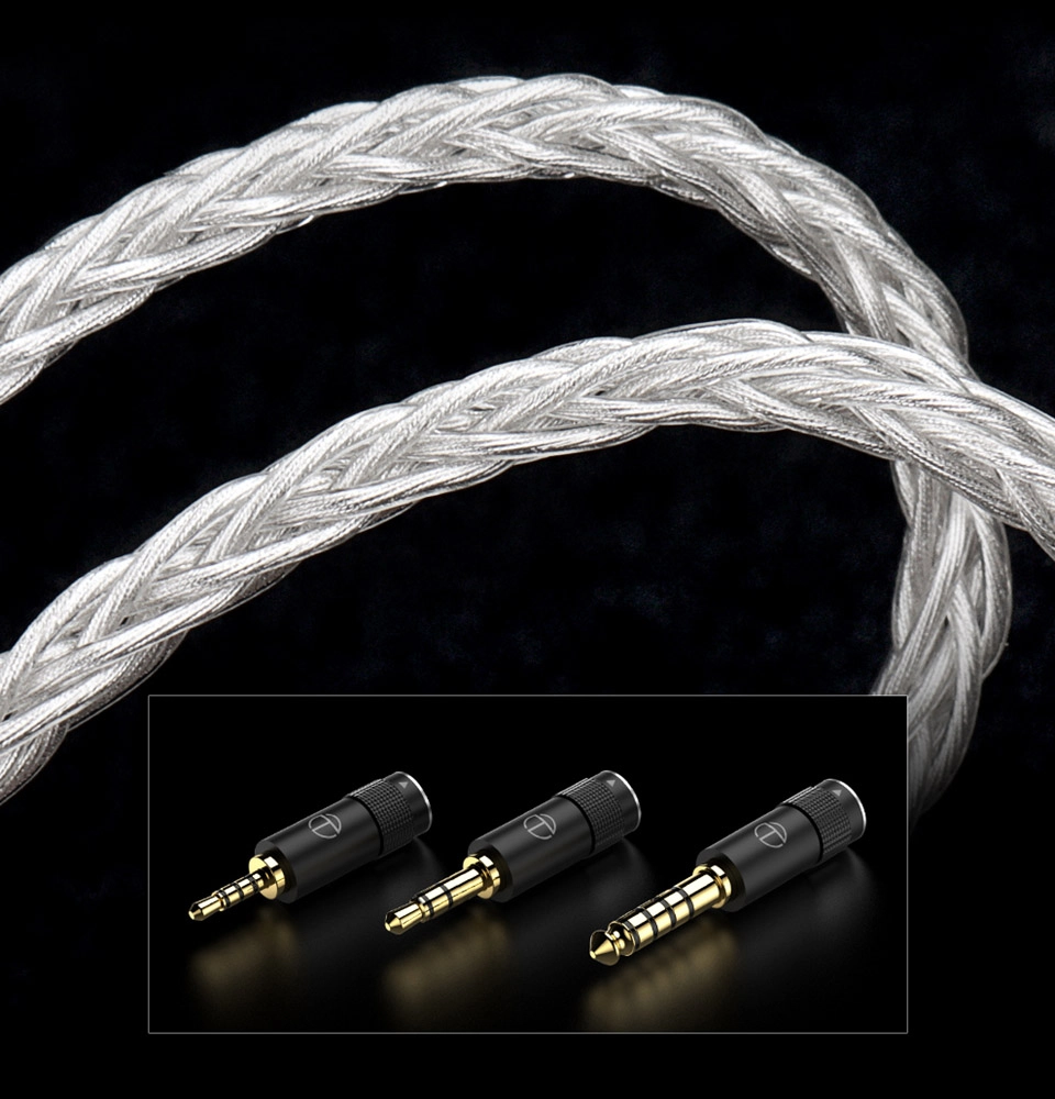 8-core high-purity silver-plated oxygen-free copper cable