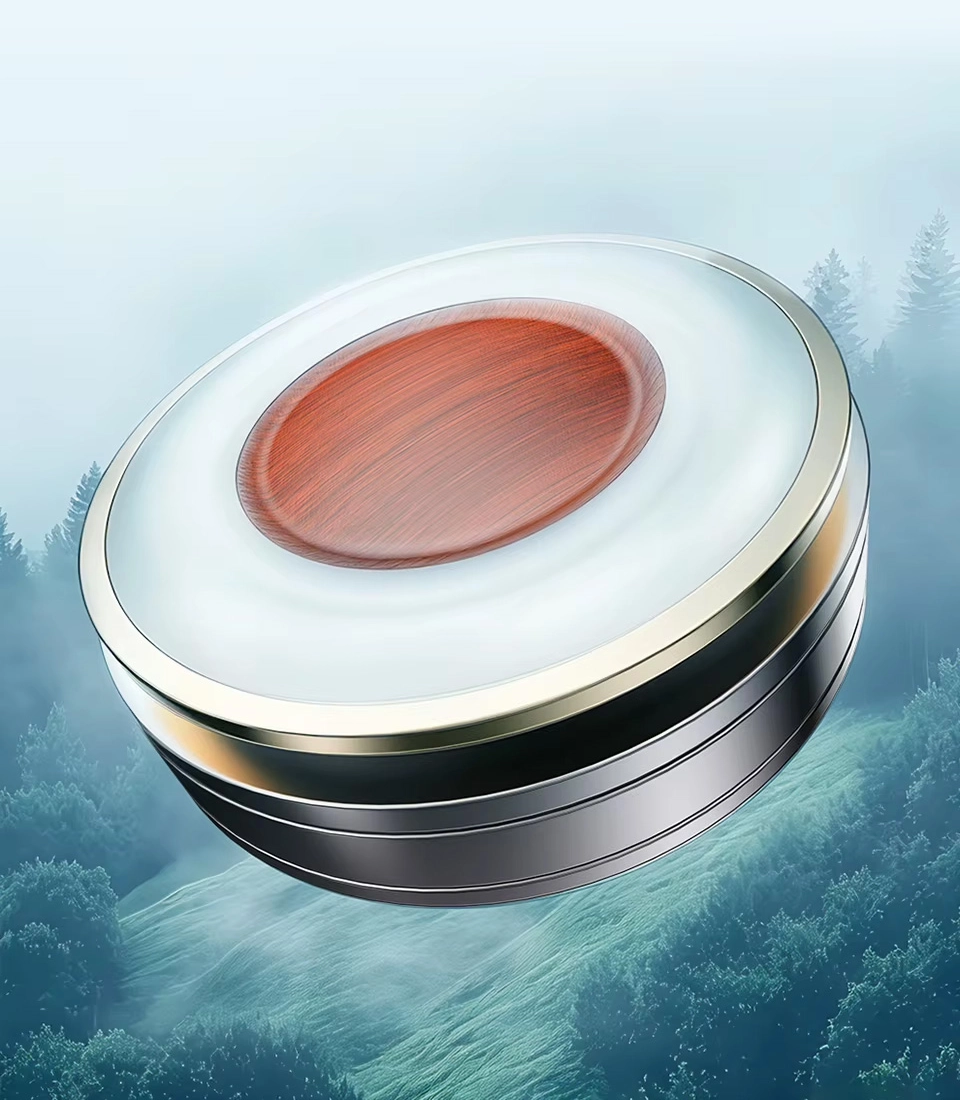 TRN Baiji wood-dome diaphragm with forest backdrop