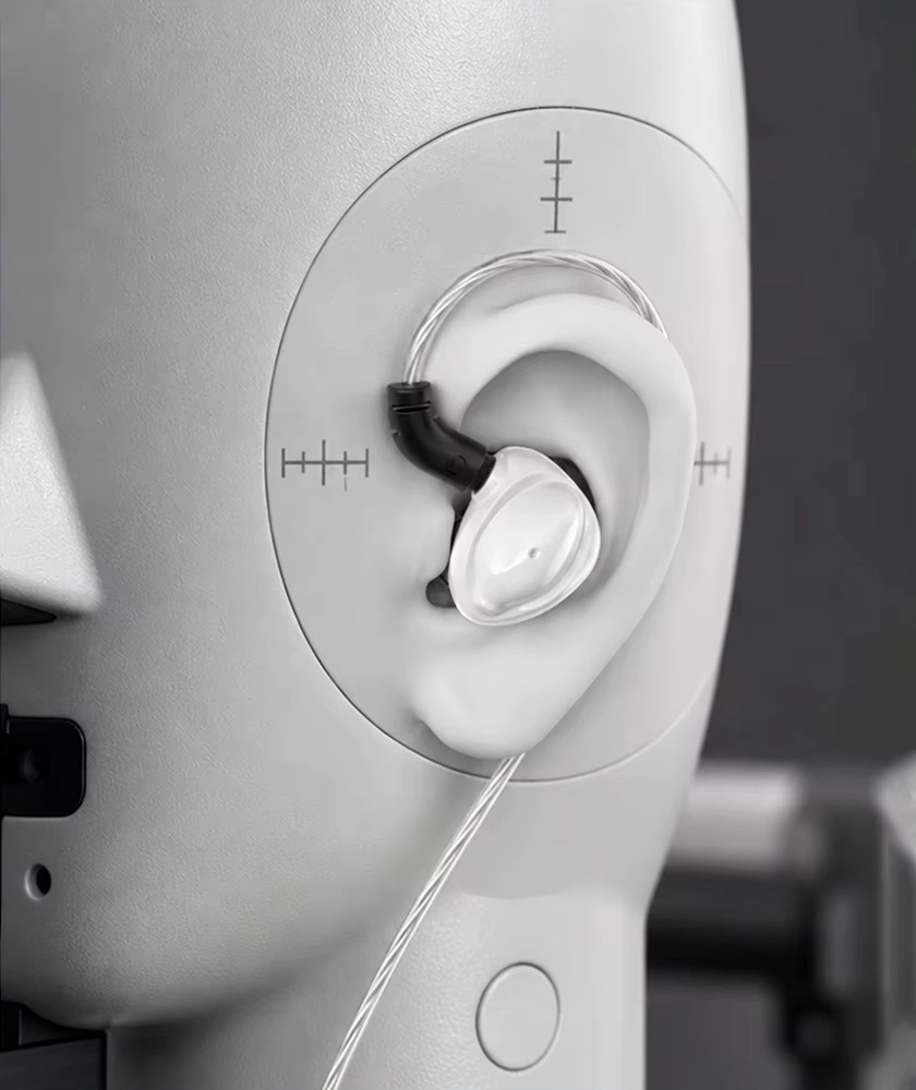 TRN Baiji earphone fitted into ear