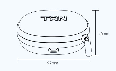 TRN BT20S Pro charging case size
