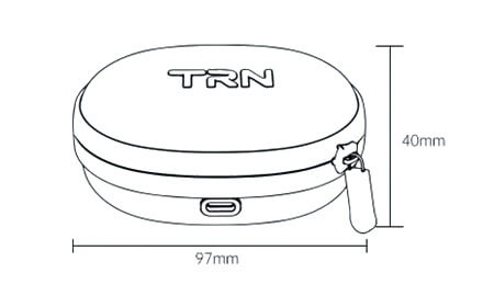 TRN BT30 charging case size