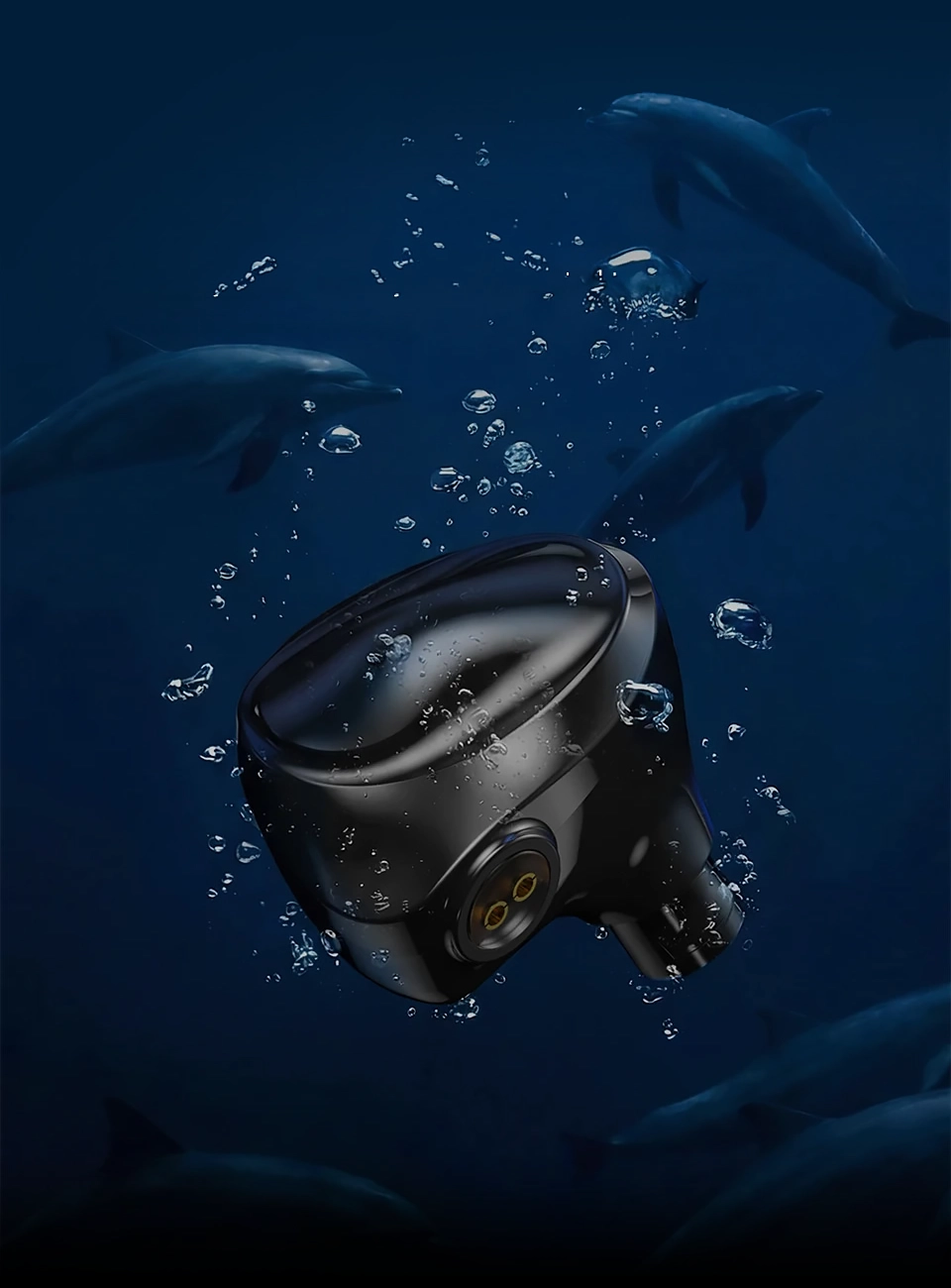 TRN Dolphin underwater close-up