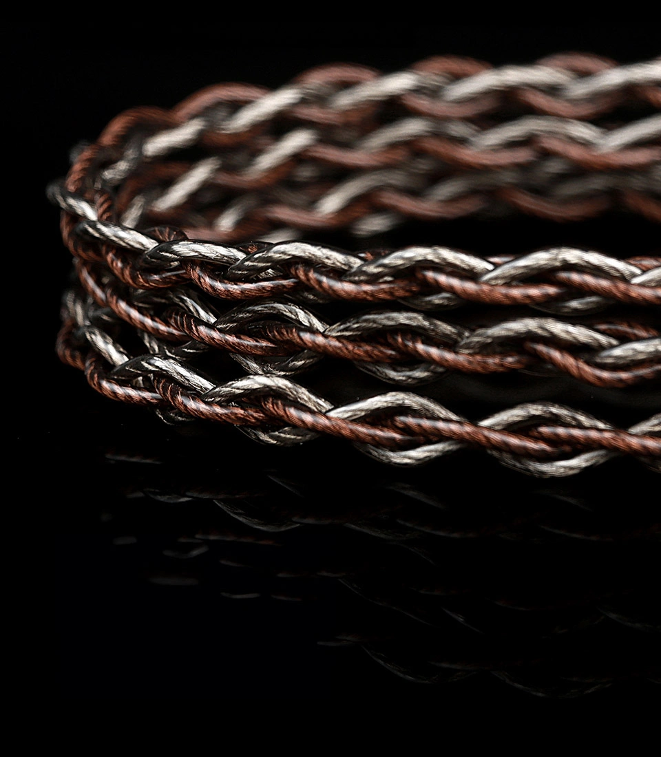 4-core silver-plated copper wounded and an oxygen-free copper braided cable