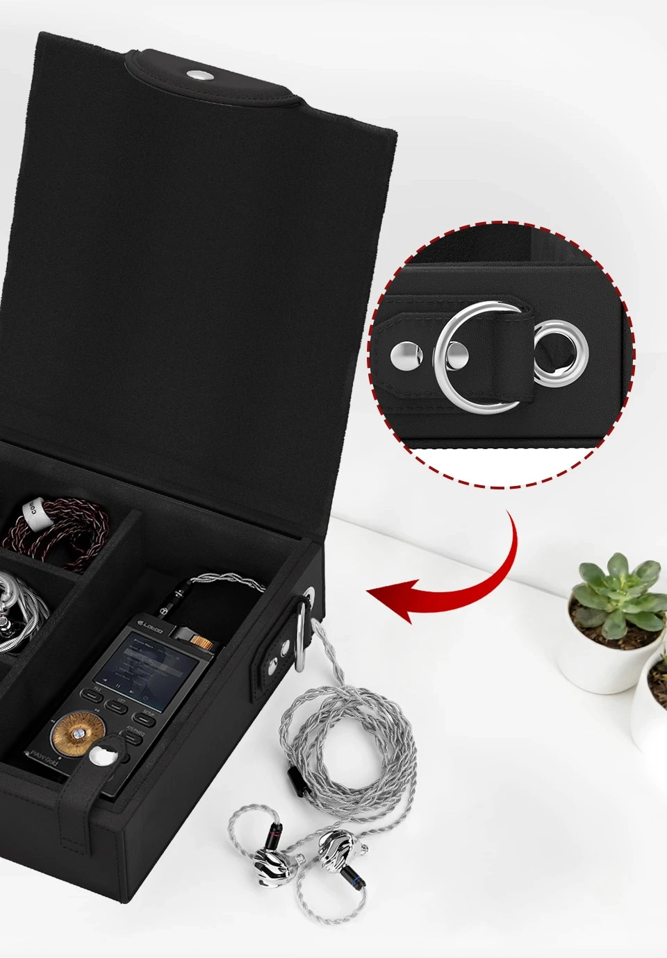 TRN T-Box strap attachment and cable outlet