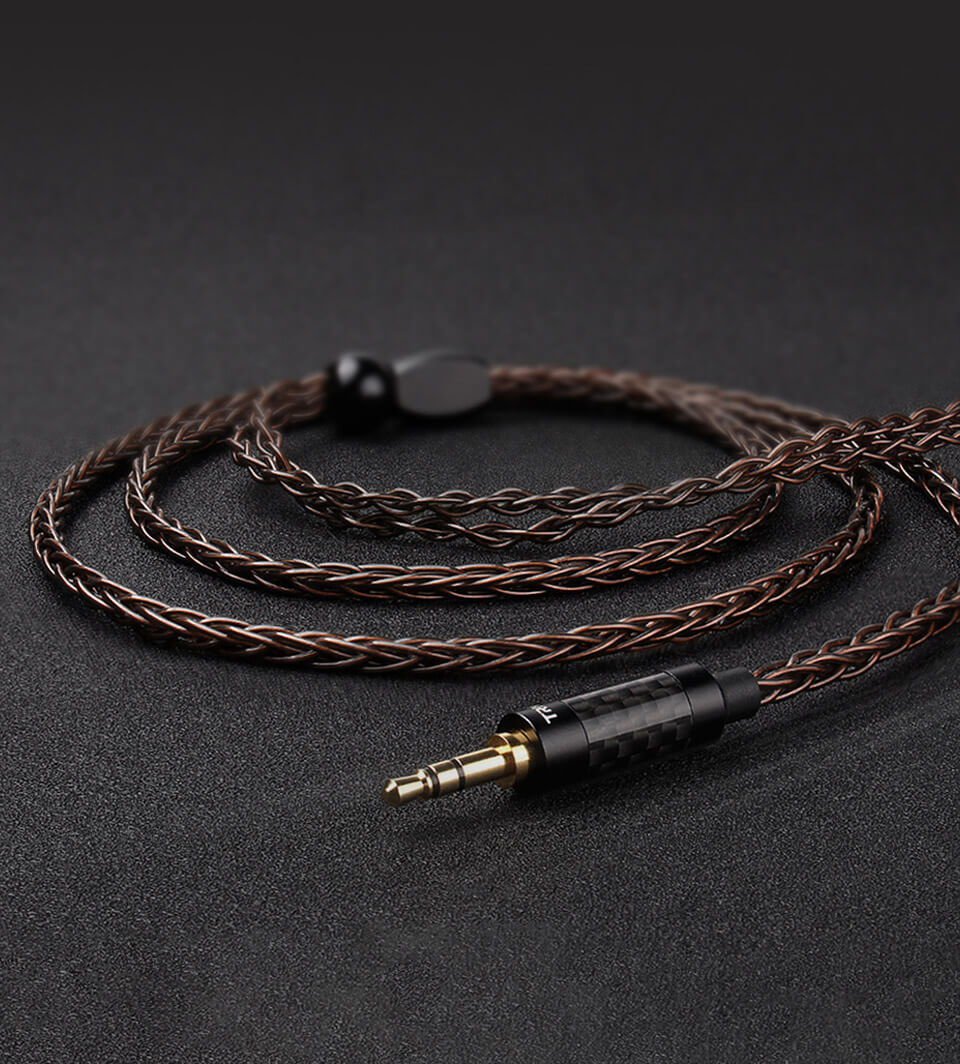 TRN T4 High-purity 8-core OCC copper Hi-Fi earphone upgrade cable