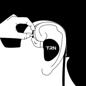 How to check if the TRN V30 earbud is securely in your ear