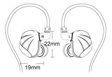 TRN VX earphone size