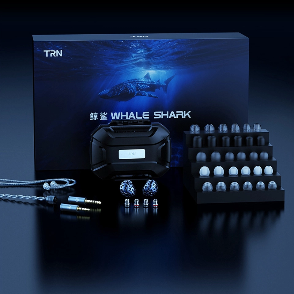 TRN Whale Shark earphones full package with accessories