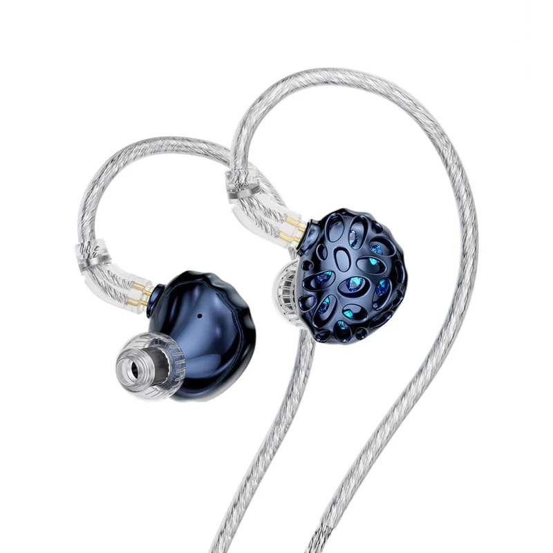 TRN Whale Shark earphones rear and front view